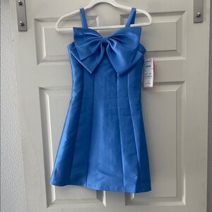 Blue Bow Kids Dress